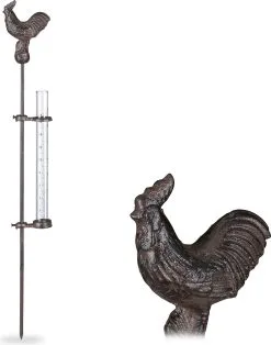 Relaxdays Rain Gauge Cockerel