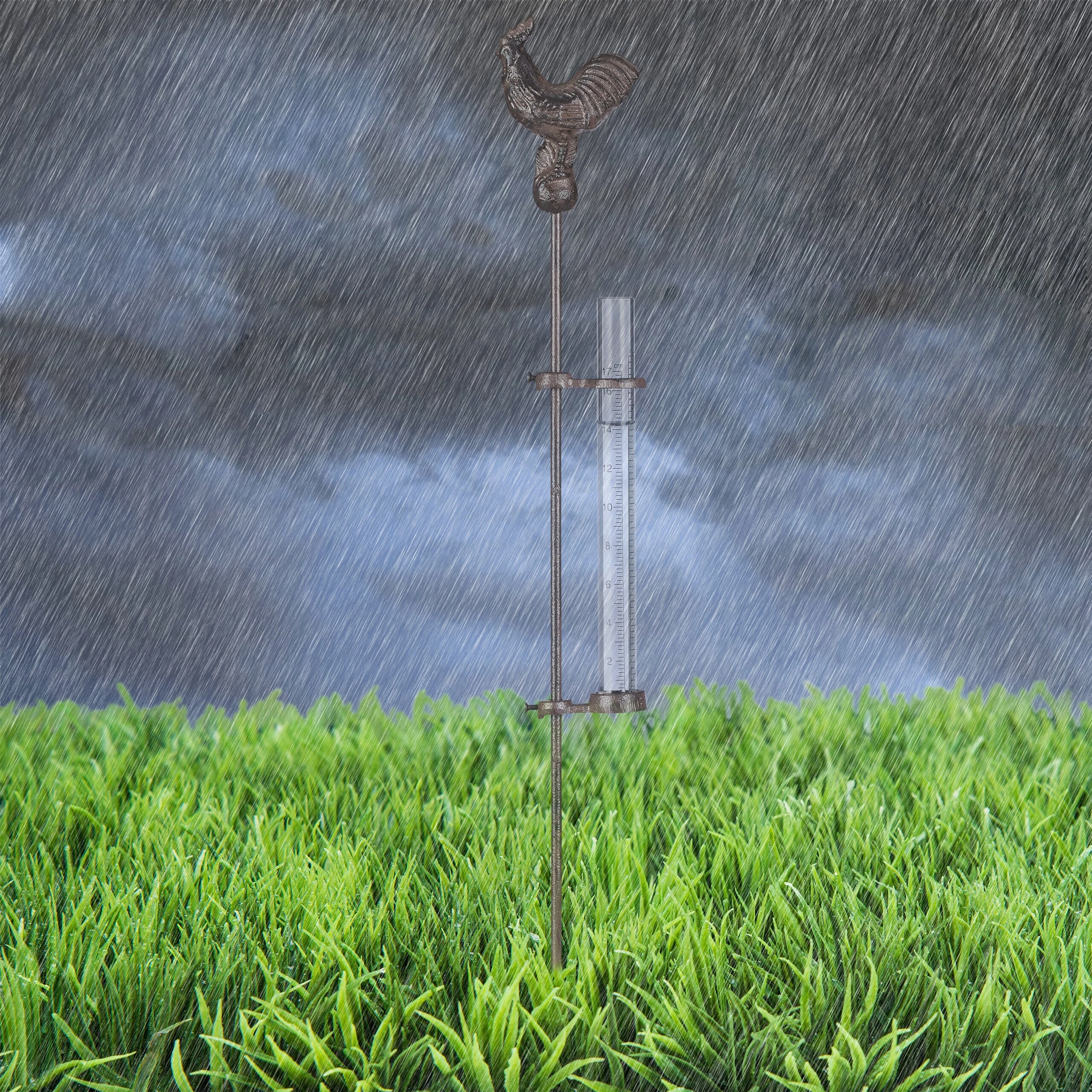 Relaxdays Rain Gauge Cockerel 5 Relaxdays Rain Gauge Cockerel - Image 5
