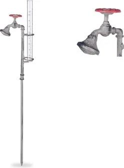 Relaxdays Rain Gauge Water Tap