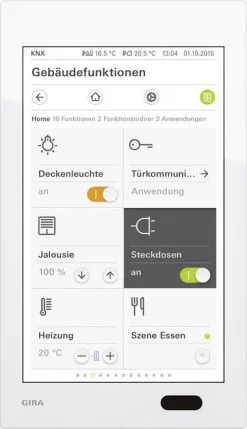 Gira Room Control Unit 207712 G1 24V Glass White