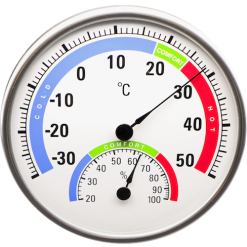 Technoline WA 3050 - Round Thermo-HygroMeter With Comfort Range