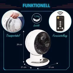 Iris Ohyama Table Fan Woozoo DC Jet 150 PCF-SDC15T, White -thermometer shop 81cOzhZYzDL. AC SL1500