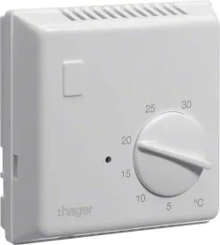 Hager Room Thermostat Bimetal EK054 W.NO Contact