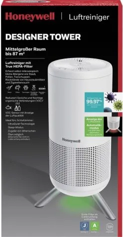 Honeywell HPA830WE4 Air Purifier 87m² White -thermometer shop image 138