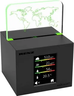 Renz Air Quality Sensor Air2Color Pro Air Quality Meter With Traffic Light System -thermometer shop image 279